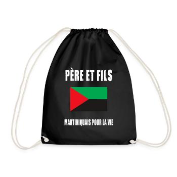 père et fils martiniquais martinique papa - Sac de sport léger - noir - Devant