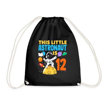 Ce petit astronaute aura 12 ans - Sac de sport léger - noir - Devant