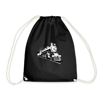 Train - Drawstring Bag - black - Front