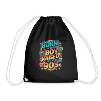 Né dans les années 80 élevé dans les années 90 - Sac de sport léger - noir - Devant