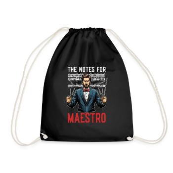 Directeur musical Les notes pour le maestro mélomane - Sac de sport léger - noir - Devant