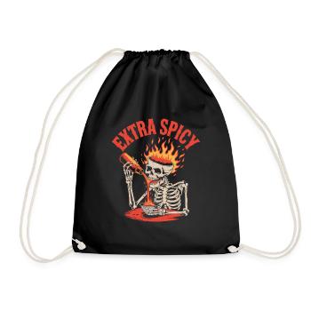Red Pepper Chili Spicy Food Lover - Drawstring Bag - black - Front