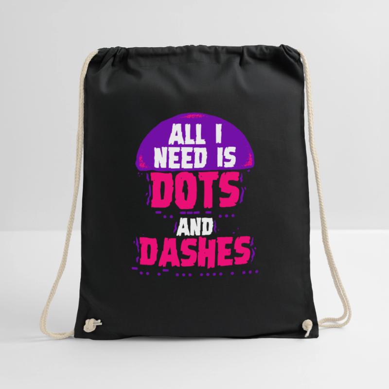 Morsecode Morse Code Points et tirets Sac de sport léger