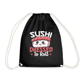 Sushi Riz À La Recherche De Poisson Sushi - Sac de sport léger - noir - Devant