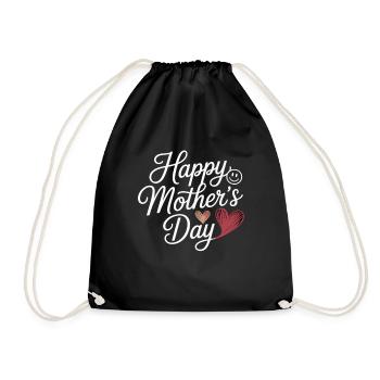 Mother's Day with love - Drawstring Bag - black - Front