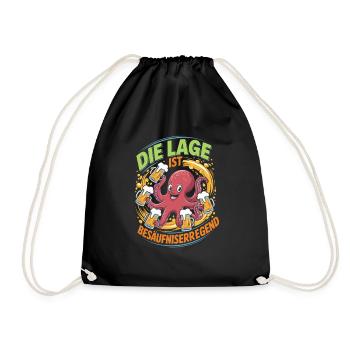 The situation is drunkenness - Drawstring Bag - black - Front
