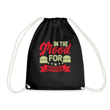 In the Mood for Noods Funny Design - Drawstring Bag - black - Front