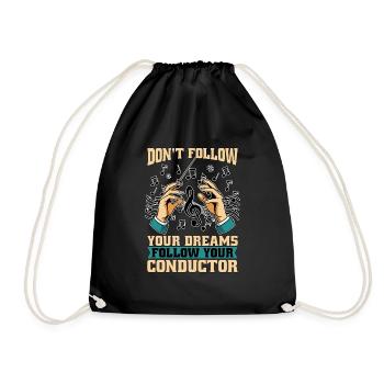 Music Director Don't Follow Your Music Education - Drawstring Bag - black - Front