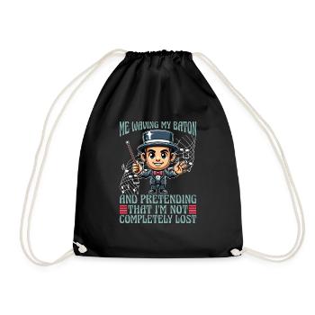 Music Director Me Waving My Baton Music Education - Drawstring Bag - black - Front