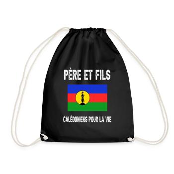 père et fils papa calédonien nouvelle-calédonie - Sac de sport léger - noir - Devant