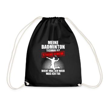 Ma technique de badminton Joueur de badminton - Sac de sport léger - noir - Devant