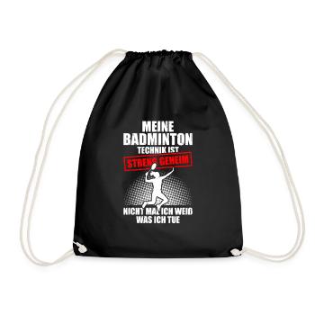 Ma technique de badminton Joueur de badminton - Sac de sport léger - noir - Devant