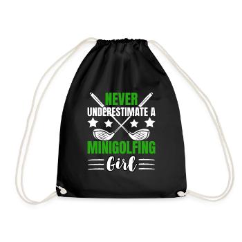 Golf Girl Design avec humour - Sac de sport léger - noir - Devant
