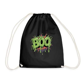 Gruseliges Boo für Halloween Fans - Turnbeutel - Schwarz - Vorne