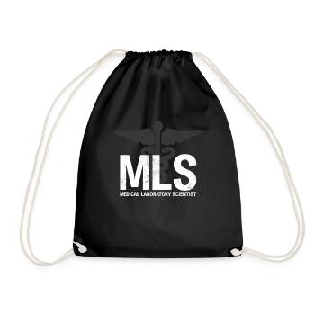 Medizinischer Laborwissenschaftler Lustiges MLS-Labor - Turnbeutel - Schwarz - Vorne