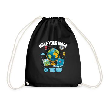 Geographic Information Systems - Drawstring Bag - black - Front