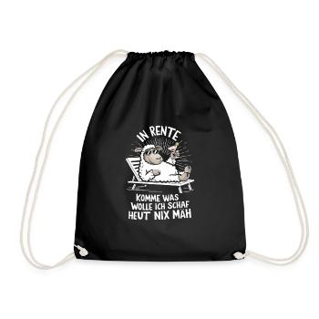 Retirement I don't work anymore Funny pension - Drawstring Bag - black - Front