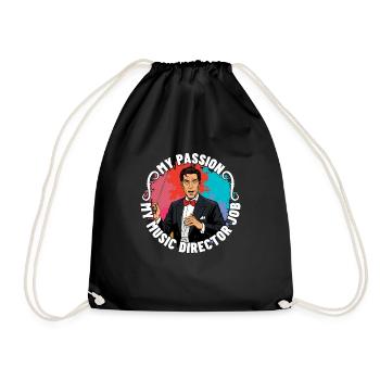 Music Director My Passion My Music Lover Musician - Drawstring Bag - black - Front