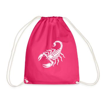Scorpion - Poisonous Stinger - Species Conservation - Habitat - Drawstring Bag - fuchsia - Front
