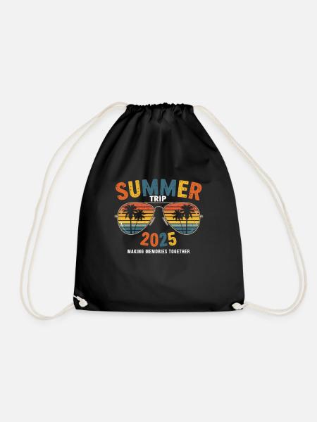 Sonnenbrille & Sonne 2025 - Turnbeutel - Schwarz