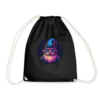 Space Dwarf Retro Look - Drawstring Bag - black - Front