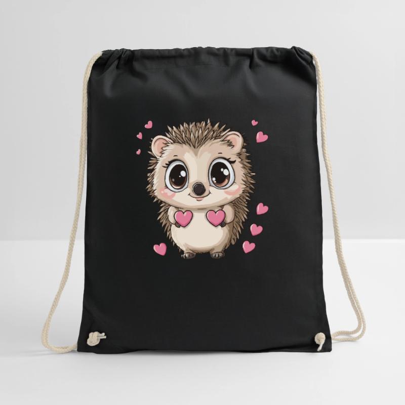 Igel mit Herzen Turnbeutel