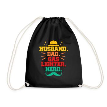 Gaslighting Husband Dad Gaslighter - Turnbeutel - Schwarz - Vorne