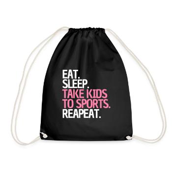 Parents Saying Kids Sports Humor - Drawstring Bag - black - Front
