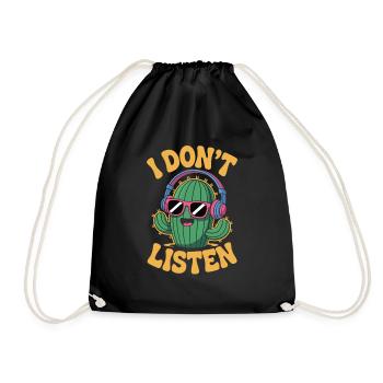 Cactus avec attitude - Épineux, têtu, élégant - Sac de sport léger - noir - Devant