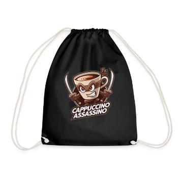Cappuccino Assassino Ninja - Turnbeutel - Schwarz - Vorne