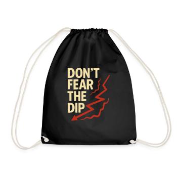 Stock Trader Trading Mindset: Don't Be Afraid of the Stock Trader - Drawstring Bag - black - Front