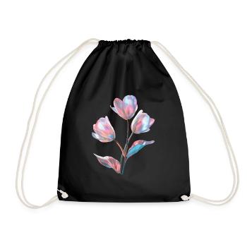 Tulpe - Turnbeutel - Schwarz - Vorne