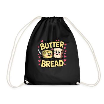 L’amour du beurre et du pain - Sac de sport léger - noir - Devant