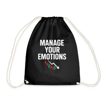 Manage Your Emotions with Stock Trader Trading - Drawstring Bag - black - Front
