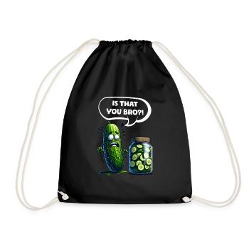 C’est toi mon frère ?! Cornichon de concombre Amateurs de concombre - Sac de sport léger - noir - Devant