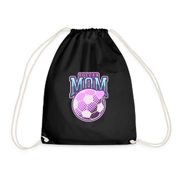 Fußball-Mama - Turnbeutel - Schwarz - Vorne