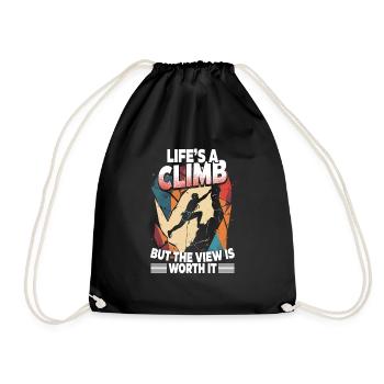Indoor Climbing Life's A Climb - Drawstring Bag - black - Front