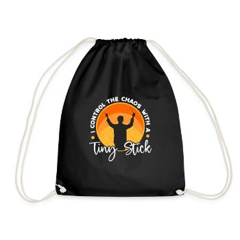 Music Director I Control The Chaos Music Lover - Drawstring Bag - black - Front