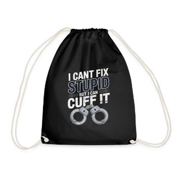 Je ne peux pas réparer stupide mais je peux le menotter - Sac de sport léger - noir - Devant