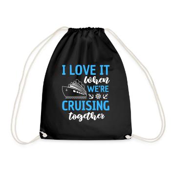 Funny Cruise Saying Design - Drawstring Bag - black - Front