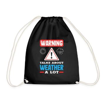 Météorologie amusante Passionnés de météo - Sac de sport léger - noir - Devant