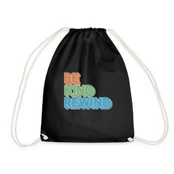 Be Kind Rewind Motif rétro pour les cinéphiles - Sac de sport léger - noir - Devant