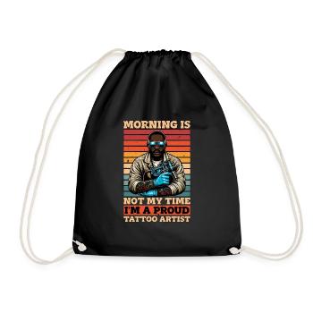Tatoueur Morning n’est pas mon heure Je suis Tatoueur - Sac de sport léger - noir - Devant