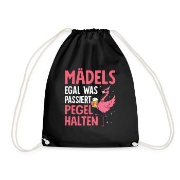 Girls no matter what happens Maintain levels - Drawstring Bag - black - Front