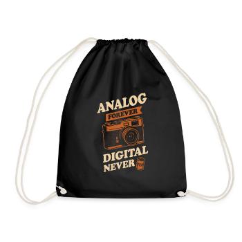 Retro Camera Club Photographie analogique Pellicule Rouleau - Sac de sport léger - noir - Devant
