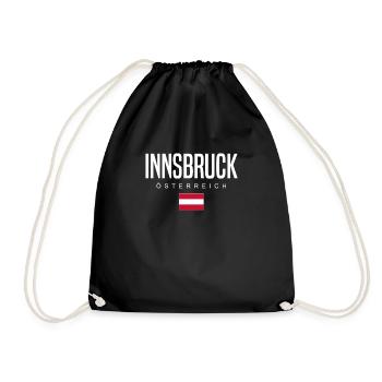 Innsbruck Österreich - Turnbeutel - Schwarz - Vorne