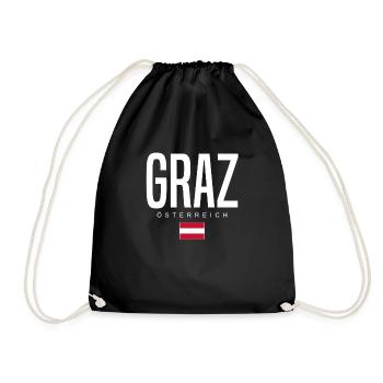 Graz Österreich - Turnbeutel - Schwarz - Vorne