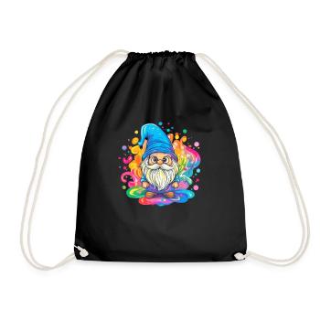 Colorful Rainbow Dwarf - Drawstring Bag - black - Front