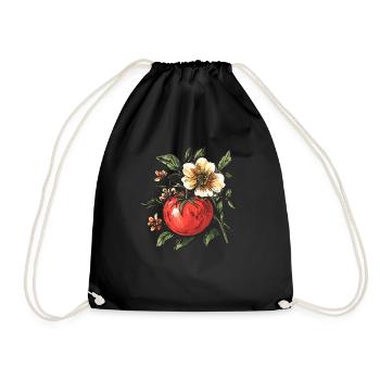 Tomate aux fleurs - Sac de sport léger - noir - Devant