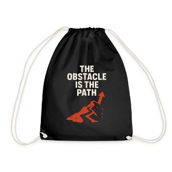 The Path Is the Obstacle: Stock Trader Trading - Drawstring Bag - black - Front